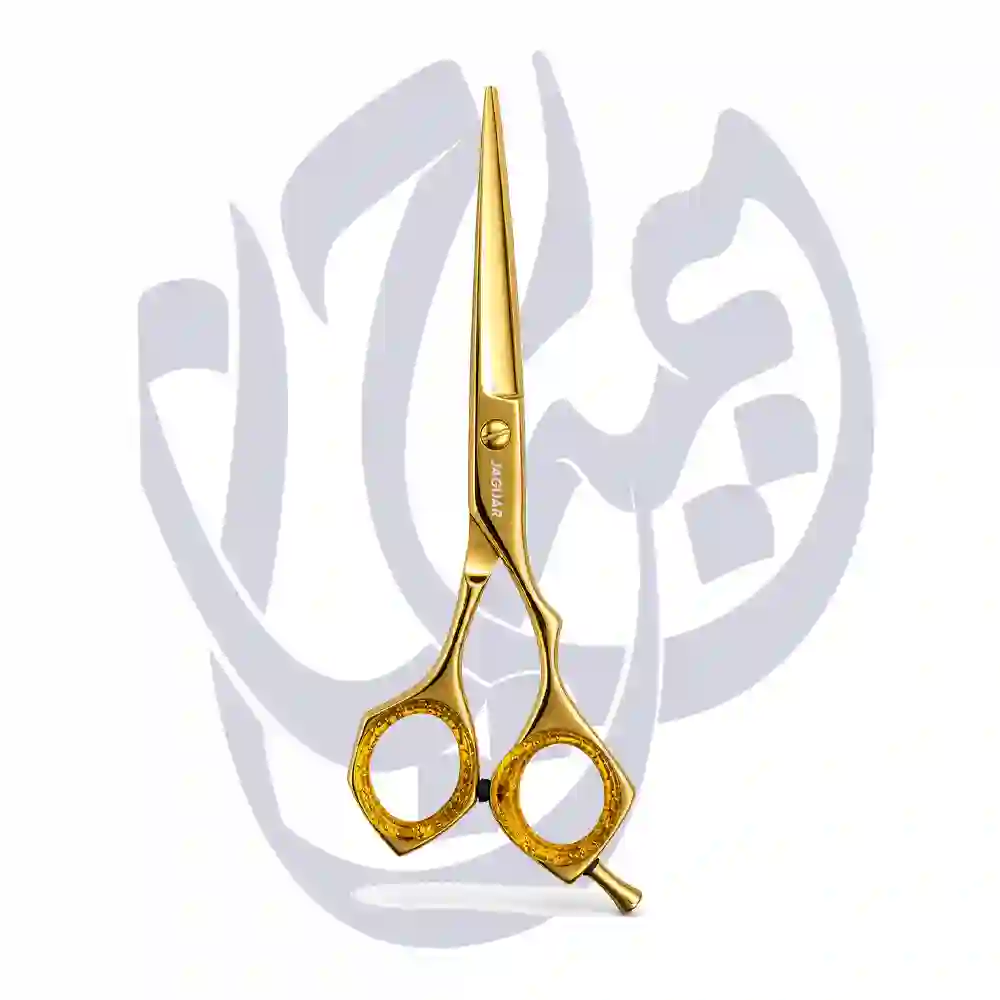 قیچی کات 6 اینچی حرفه ای جگوار کد 6905 طلایی