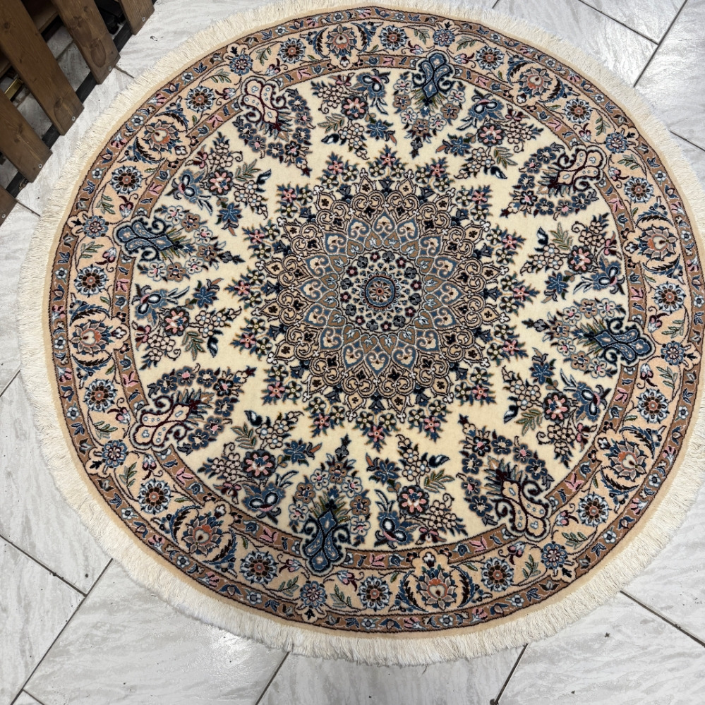 فرش دستبافت گرد نایین کد 69 مدل 7804444