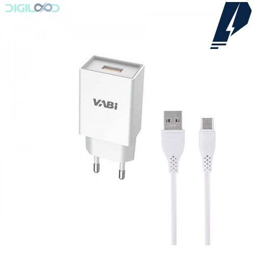 شارژر دیواری 18 وات و کابل تایپ سی وابی VABi مدل H39B