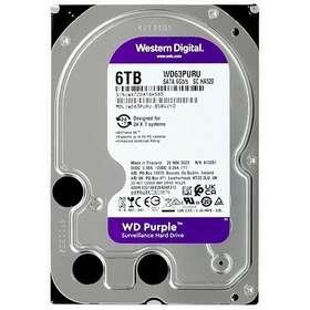هارد دیسک بنفش 6 ترابایت 1 سال گارانتیWD Purple گرید A شرکتی