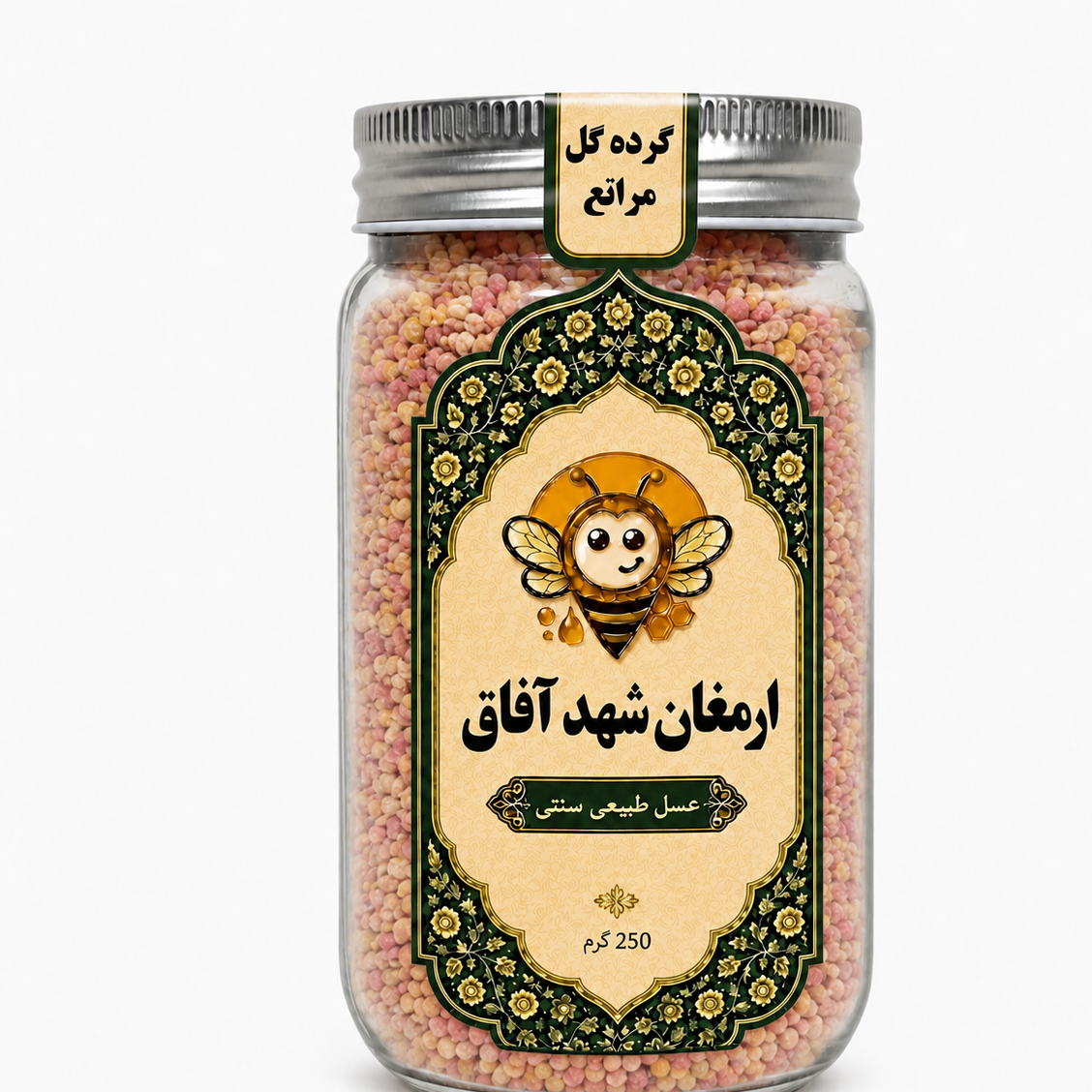 گرده گل صورتی خالص مراتع کوهستانی 250 گرم خالص
