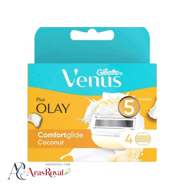 یدک ژیلت زنانه ونوس Venus Olay پنج لبه بسته 4 عددی