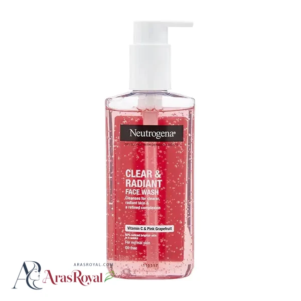 ژل شستشوی گریپ فروت نوتروژینا پوست نرمال حاوی ویتامین سی 200 میل Neutrogena CLEAR and RADIANT
