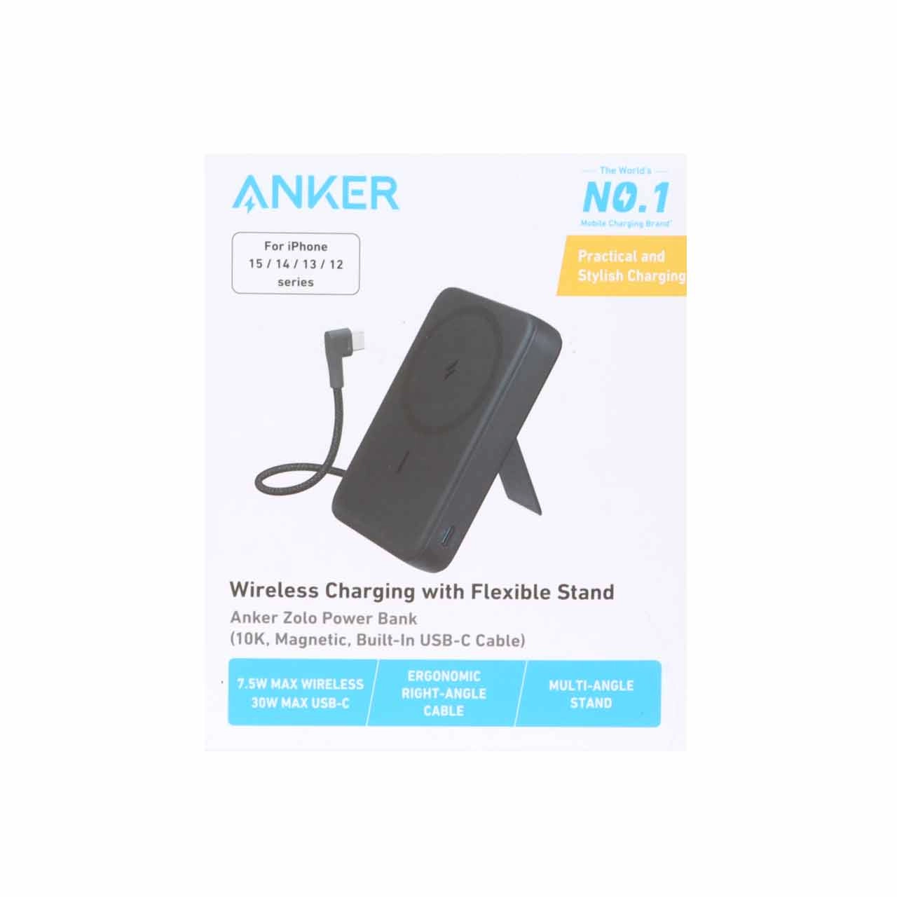 پاور بانک فست شارژ ANKER 10000mAh مدل A1685H11 30W - مشکی (گارانتی شش ماهه ایویز)