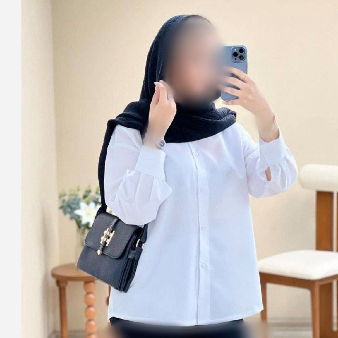 شومیز سفید داکروان