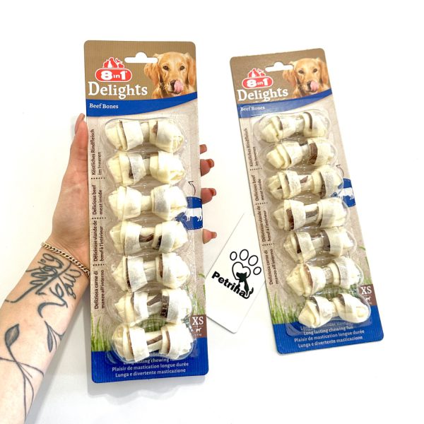 تشویقی دنتال سگ Delights 8in1 | نژاد کوچک (7 عدد) | طعم بیف