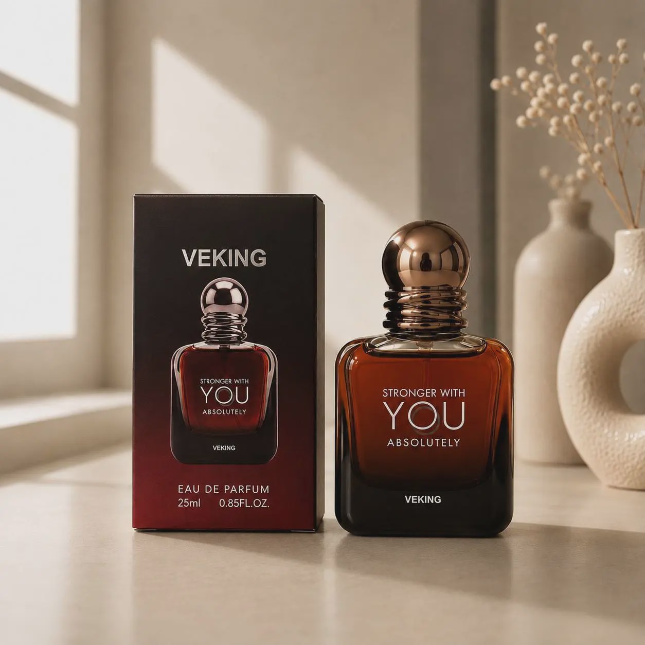 ادکلن مردانه Giorgio Armani Stronger with You Absolutely 25ml برند Veking جورجیو آرمانی استرانگر ویت یو ابسولوتلی وکینگ