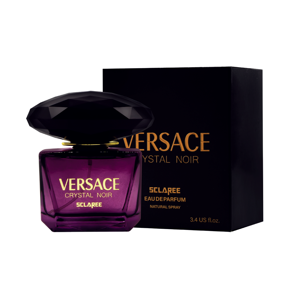 ادوپرفیوم زنانه اسکلاره Sclaree مدل ورساچ کریستال نویر Versace Crystal Noir حجم 100 میلی لیتر طرح مارک