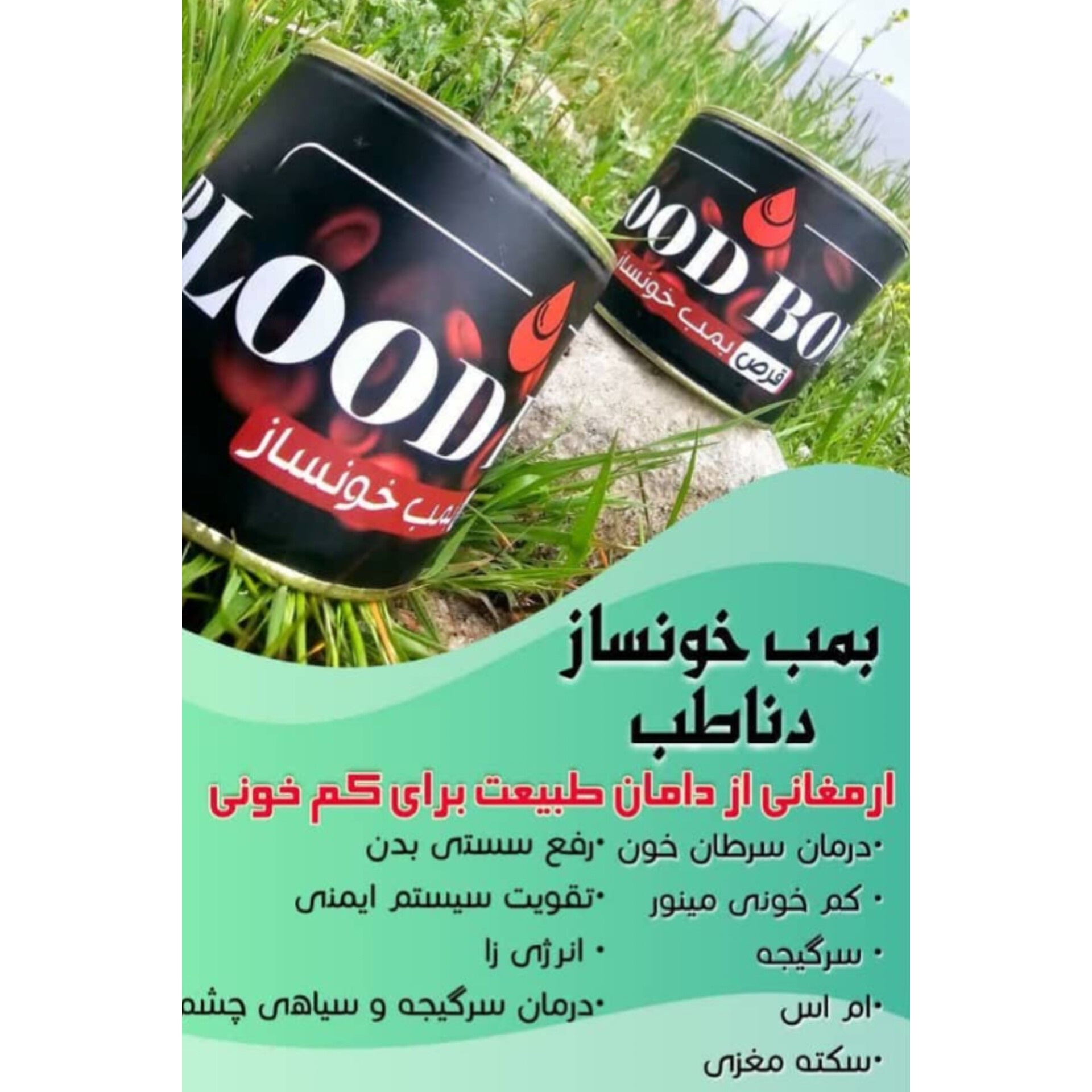 بمب خونساز دناطب درمان کم خونی و افزایش انرژی بدن گیاهی