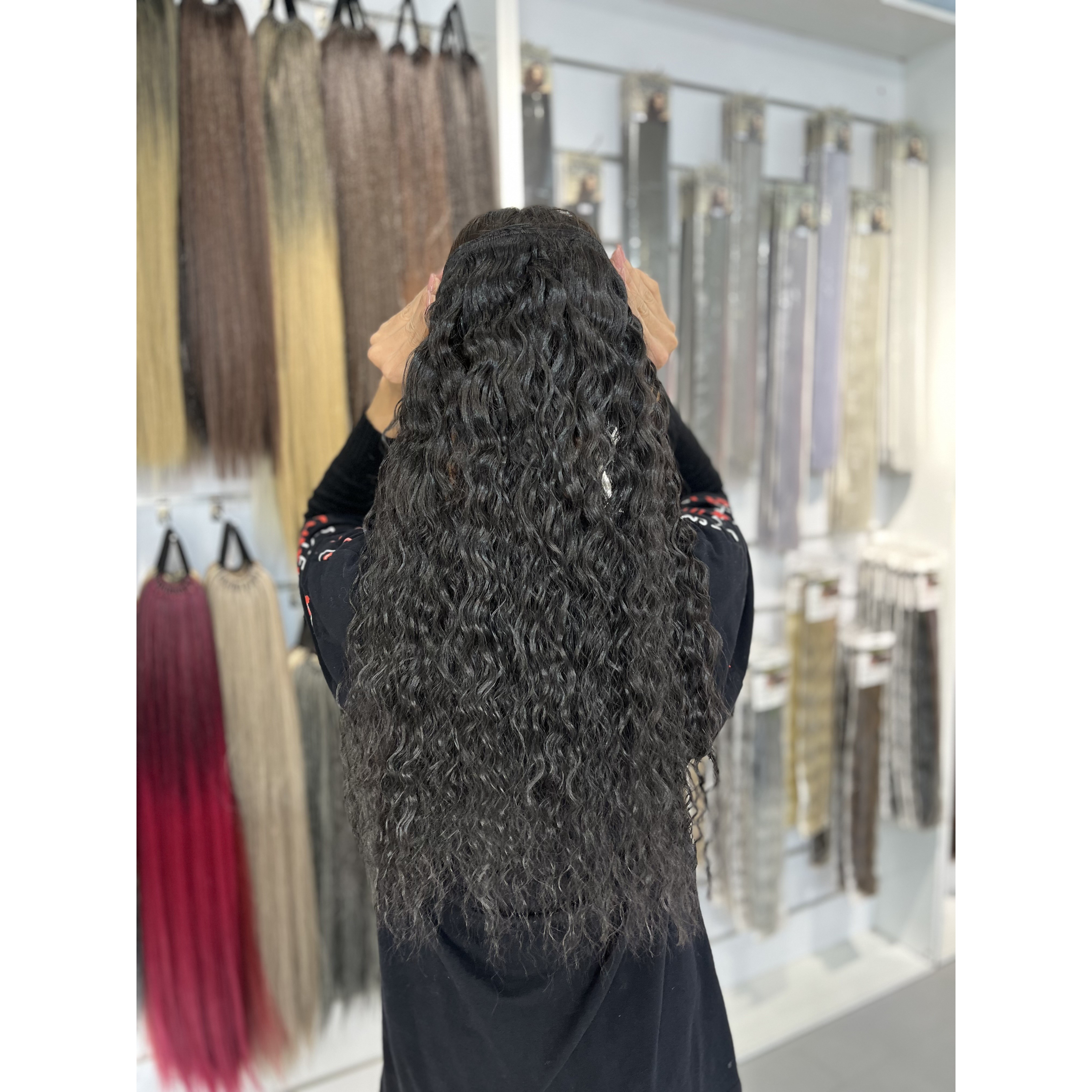 اکستنشن فر مشکی طبیعی
