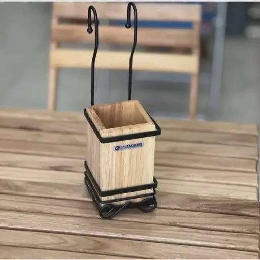 جا قاشقی چوبی آویز فلزی لیماک