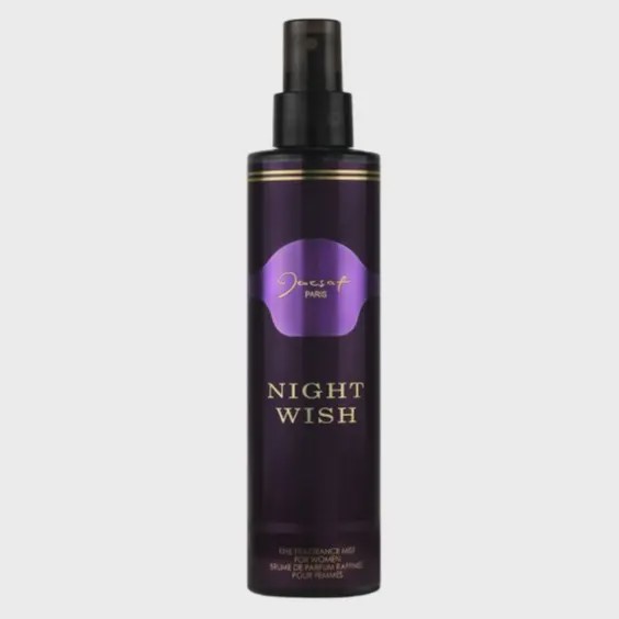 بادی اسپلش زنانه نایت ویش ژک ساف Night Wish Fine Fragrance Mist For Women Jacsaf