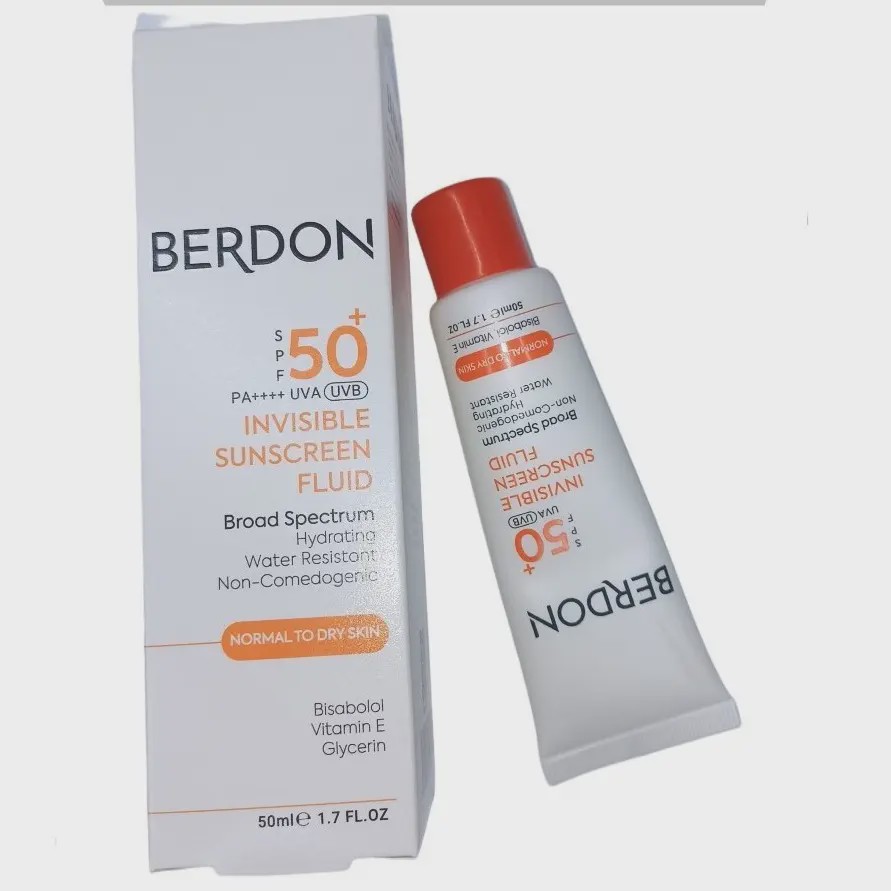 فلوئید ضد آفتاب بی رنگ پوست نرمال تا خشک بردون Colorless Sunscreen Fluid For Normal To Dry Skin Berdon