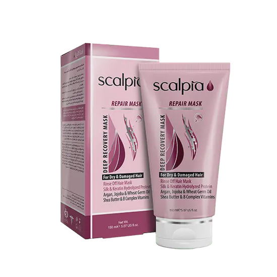 ماسک با آبکشی موهای خشک و آسیب دیده اسکالپیا Rinse Off Hair Mask For Dry And Damaged Hair Scalpia
