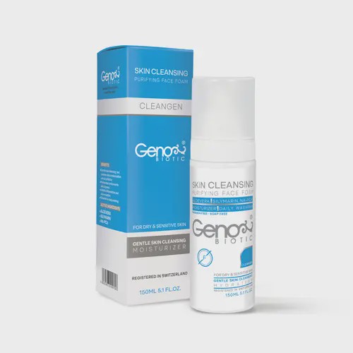 فوم شستشوی صورت ژنوبایوتیک (مناسب پوست های خشک و حساس) Clean Gen Skin Cleansing Purifying Face Foam Geno Biotic