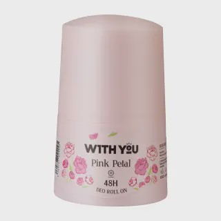 مام رول ضد تعریق ویت یو مدل Pink Petal حجم 50 میلی لیتر With You Pink Petal Deo Roll On 50ml