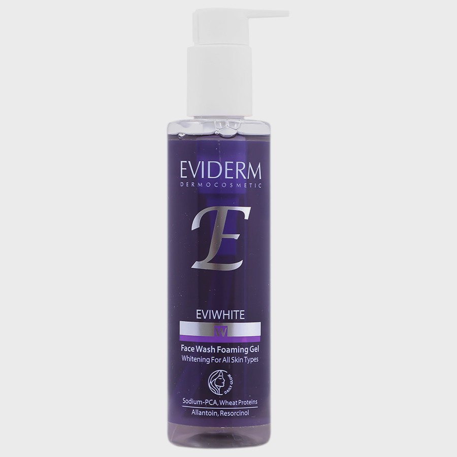 فوم ژل روشن کننده اوی وایت اویدرم Eviwhite Face Wash Foaming Gel eviderm