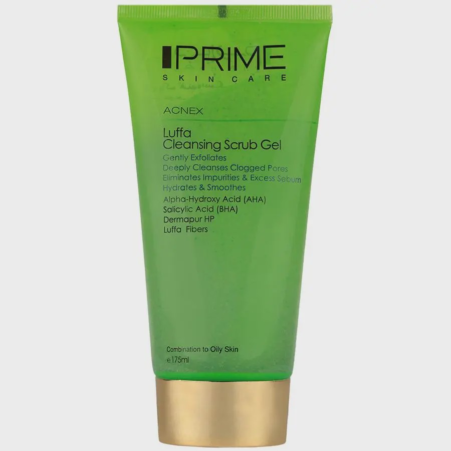 ژل پاک کننده اسکراب لوفا پرایم Acnex Luffa Cleansing Scrub Gel Prime