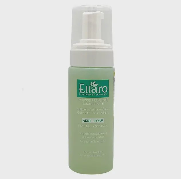 فوم شستشوی صورت فرش بالانسینگ آکنه فوم الارو Ellaro Akne Foam Fresh Balancing Foam