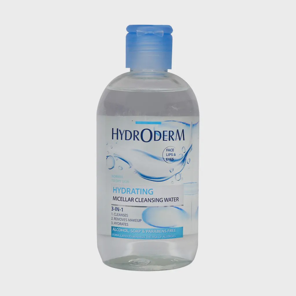 پاک کننده میسلار 3 در 1 پوست خشک هیدرودرم Hydrating Micellar Cleansing Water Hydroderm
