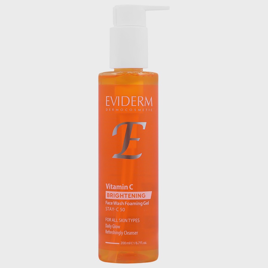 فوم ژل ویتامین سی اویدرم Vitamin C Brightening Face Wash Foaming Gel eviderm