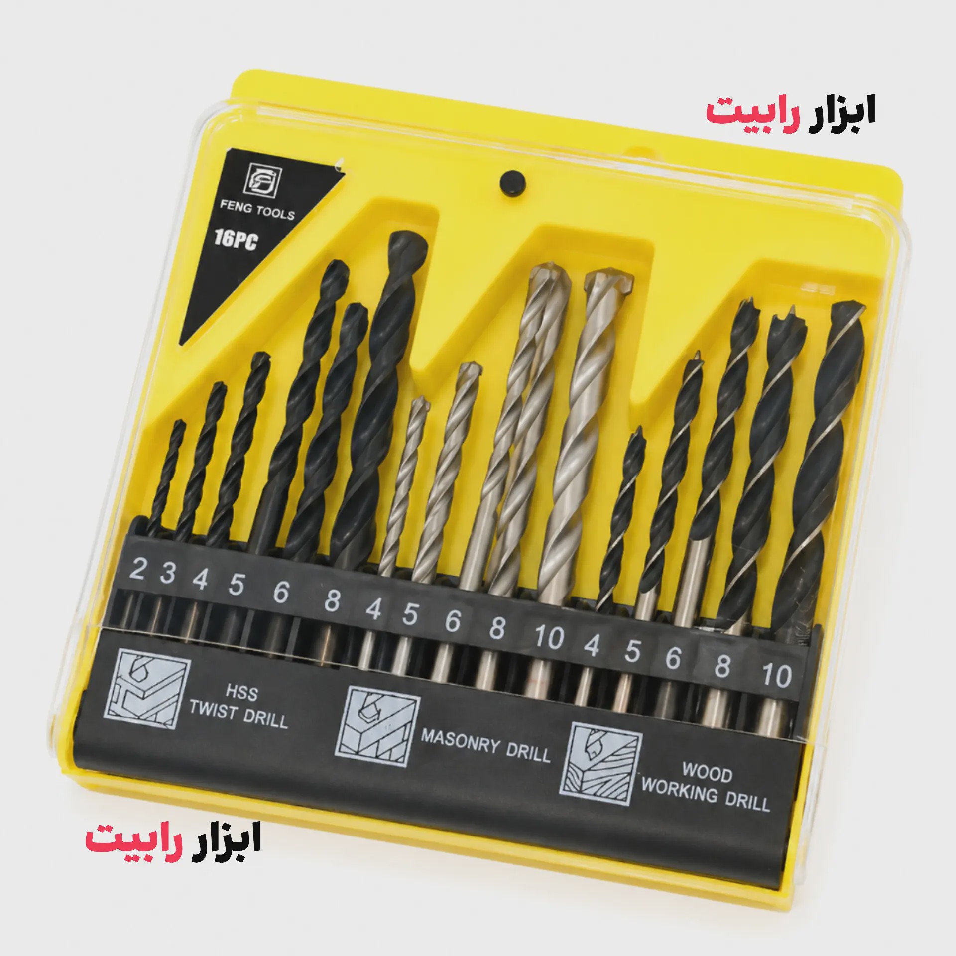 ست 16 عددی مته چوب ،فلز،بتن FIDAR TOOLS