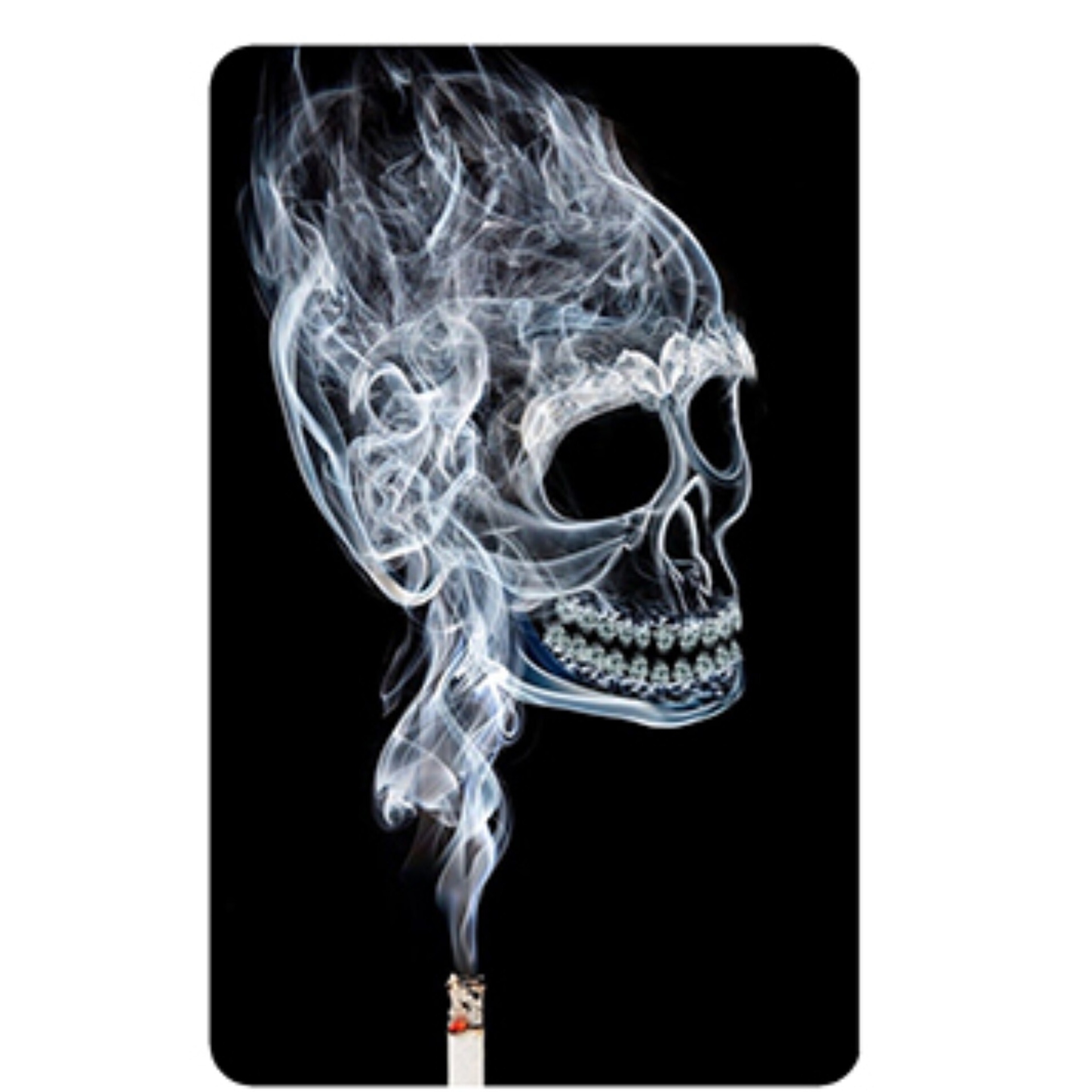 کارت استیکر برش خورده طرح جمجمه و دود سیگار (Skull)
