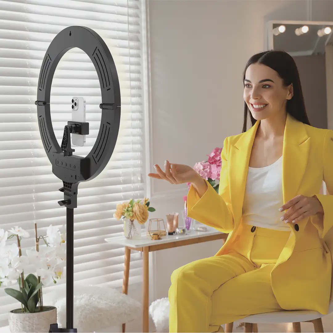 رینگ لایت 18 اینچ Green Lion مدل 18 Foldable Ring Light توان 48 وات، 520 LED و 49 حالت نورپردازی
