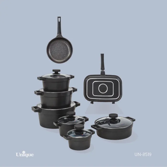 سرویس 15 پارچه مشکی دیاموند UN-8519
