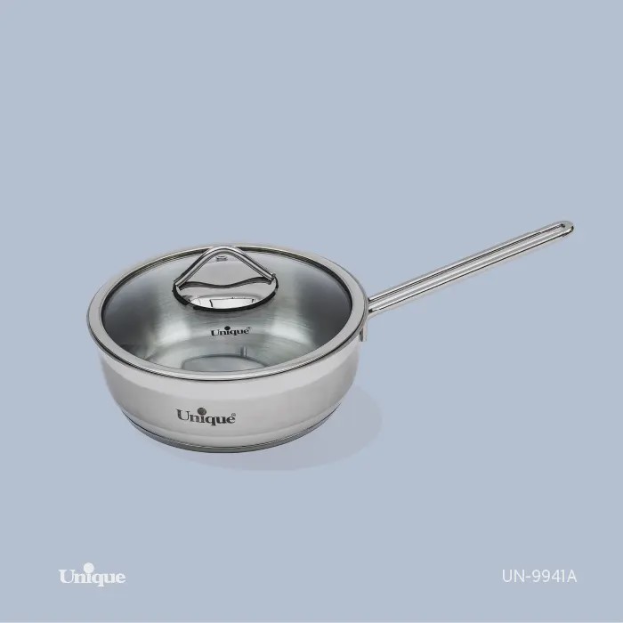 تابه درب دار تک دسته استیل 20 یونیک UN-9941