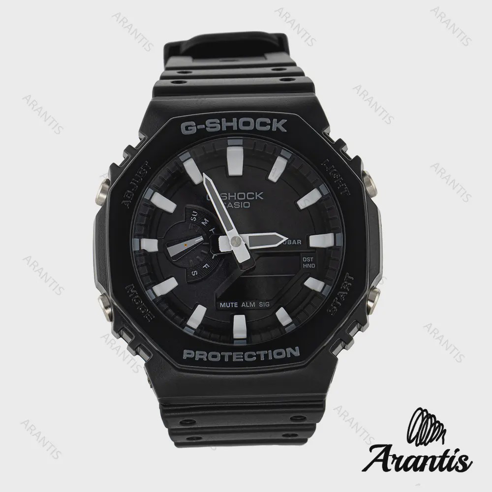 جیشاک GA-2100 مردانه مشکی ایندکس سفید m-0795