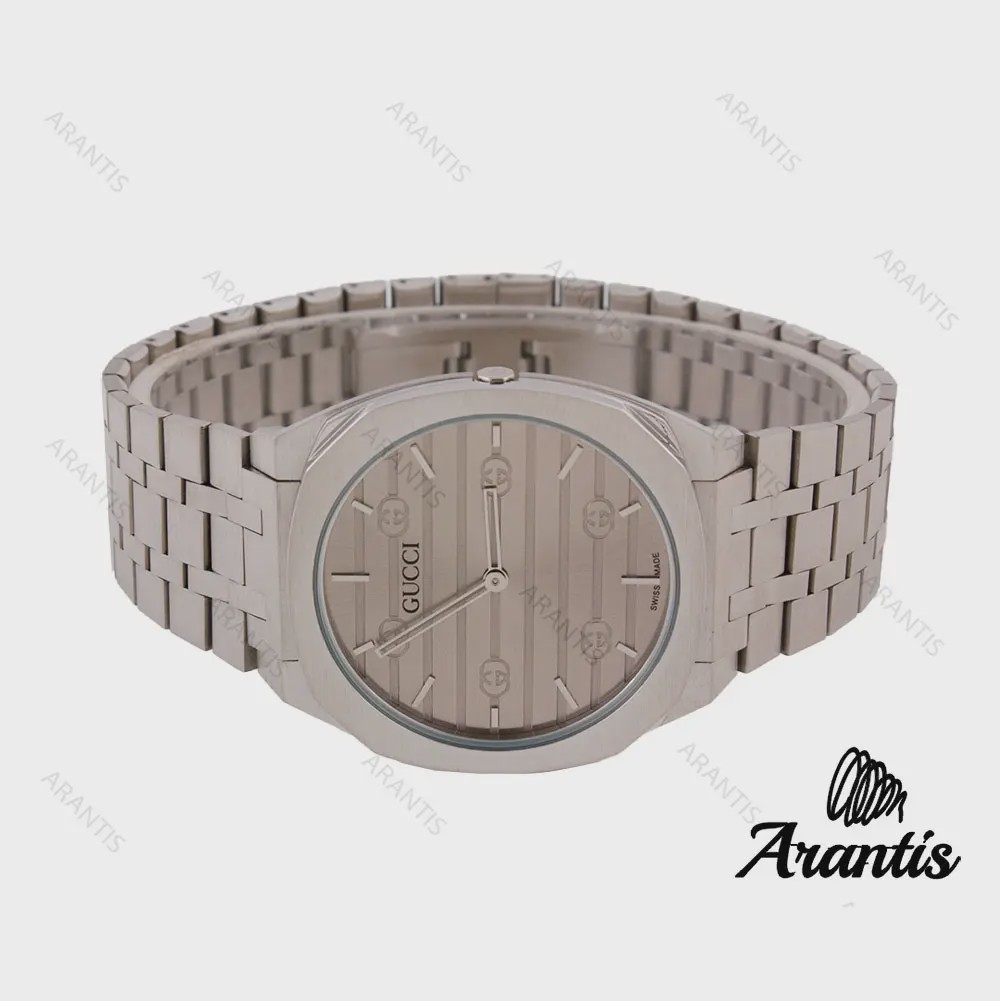 گوچی 25H مردانه استیل صفحه طوسی m-8375