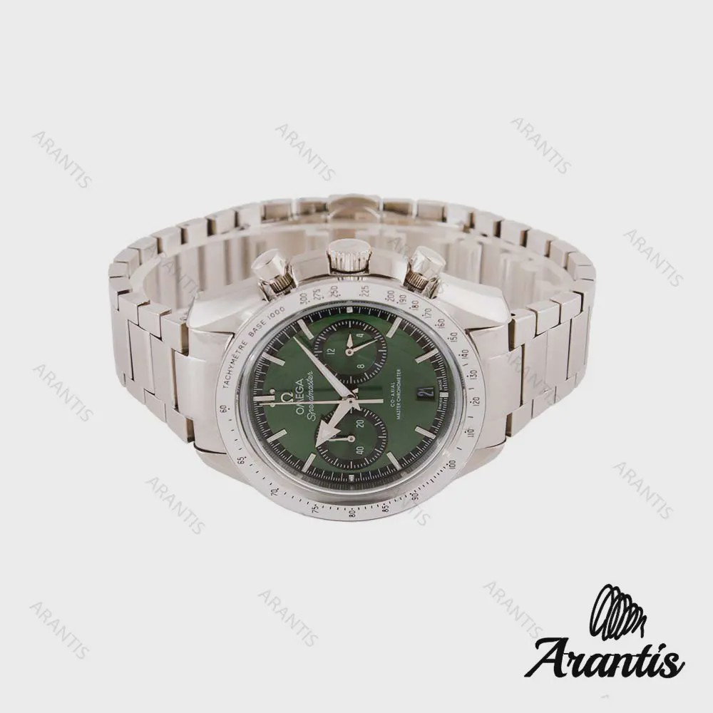 ساعت امگا اسپیدمستر مردانه نقره ای صفحه سبز m-0554