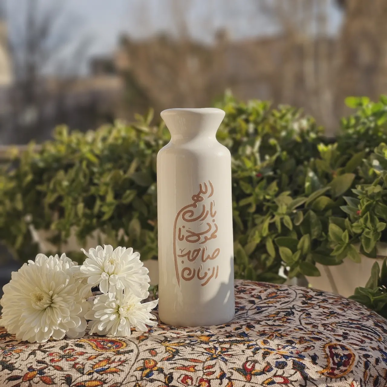 گلدان با طرح اللهم بارک لمولانا صاحب الزمانعج