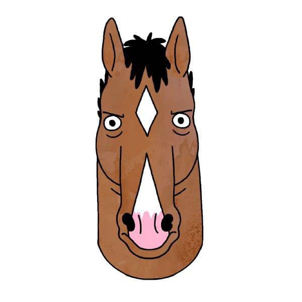 استیکر ضدآب برش خورده طرح شخصیت بوجک هورسمن BoJack Horseman سایز 4 سانتی متر