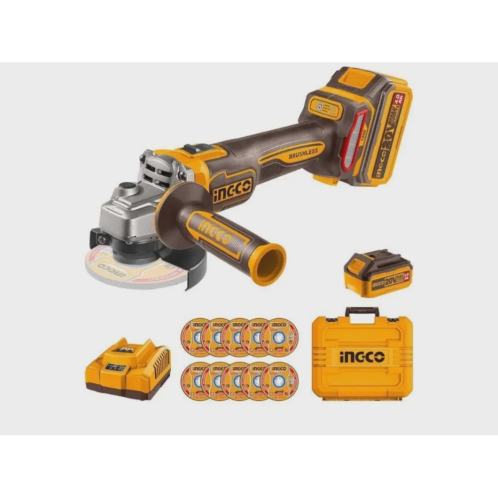 مینی فرز شارژی براش لس 1200 وات اینکو مدل INGCO CAGLI2211531