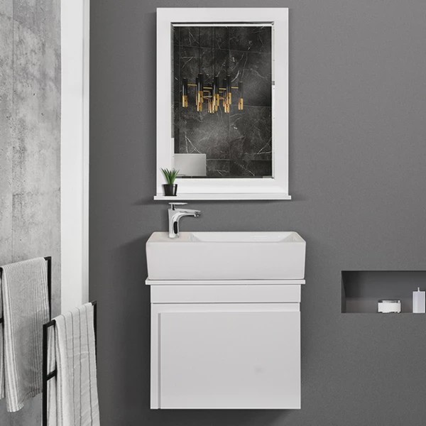 کابین روشویی مدل آندره سفید