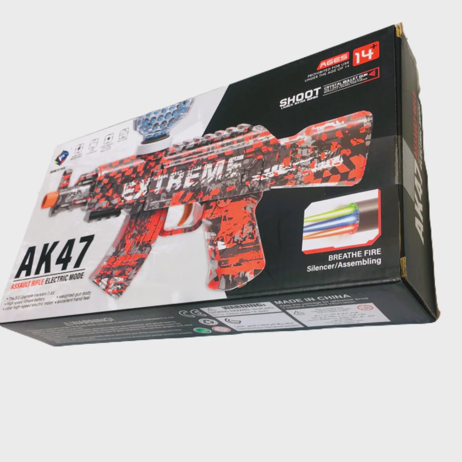 تفنگ مسلسل تیر ژله ای شارژی چراغدار AK47 SHEG YE TOYS SY-0269