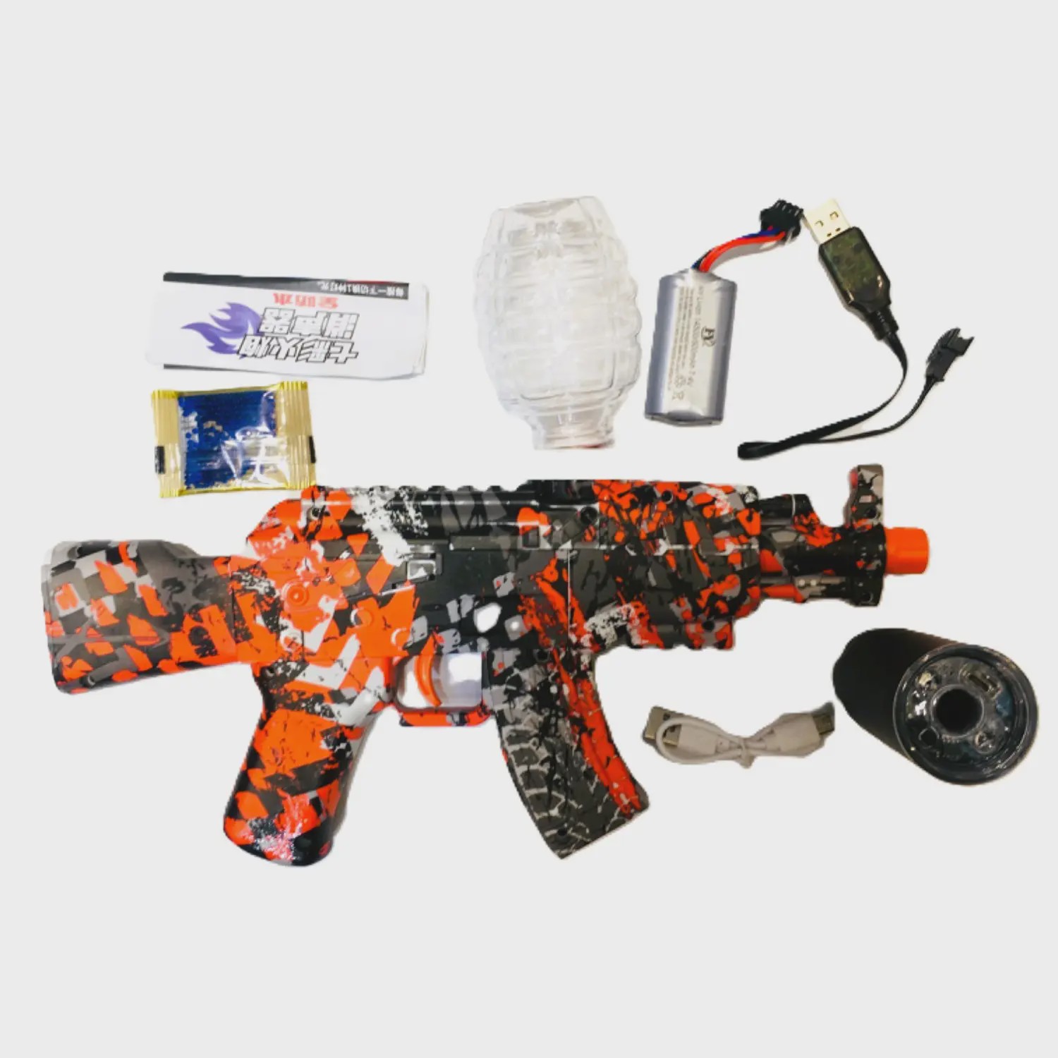 تفنگ مسلسل تیر ژله ای شارژی چراغدار AK47 SHEG YE TOYS SY-0269