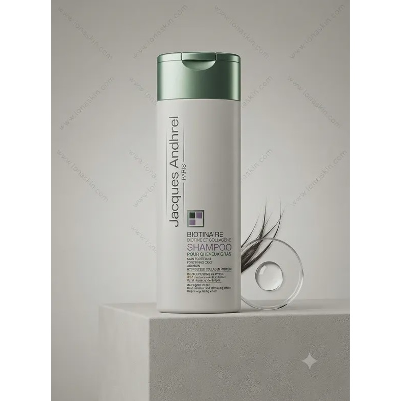 شامپو تقویت کننده بیوتین و کلاژن موی چرب ژاک آندرل پاریس 200 میلی لیتر Jacques andhrel paris stilactif shampoo 200ml