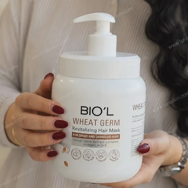 ماسک مو تقویت کننده بیول مناسب مو خشک و آسیب دیده حجم 800 میلی لیتر Biol Hair Care Wheat Germ Extract Keratin Mask fo...