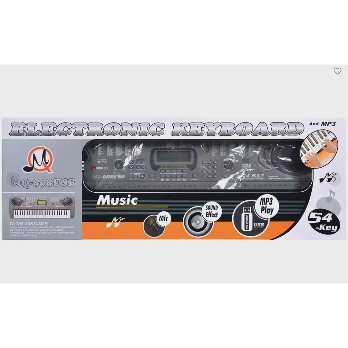 ارگ اموزشی54 کلید برند ام کیو ایتمMQ-808USB