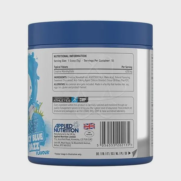 کراتین مونوهیدرات اپلاید نوتریشن طعم سیب گیلاس 250گرم Applied Nutrition Creatine Monohydrate Micronized