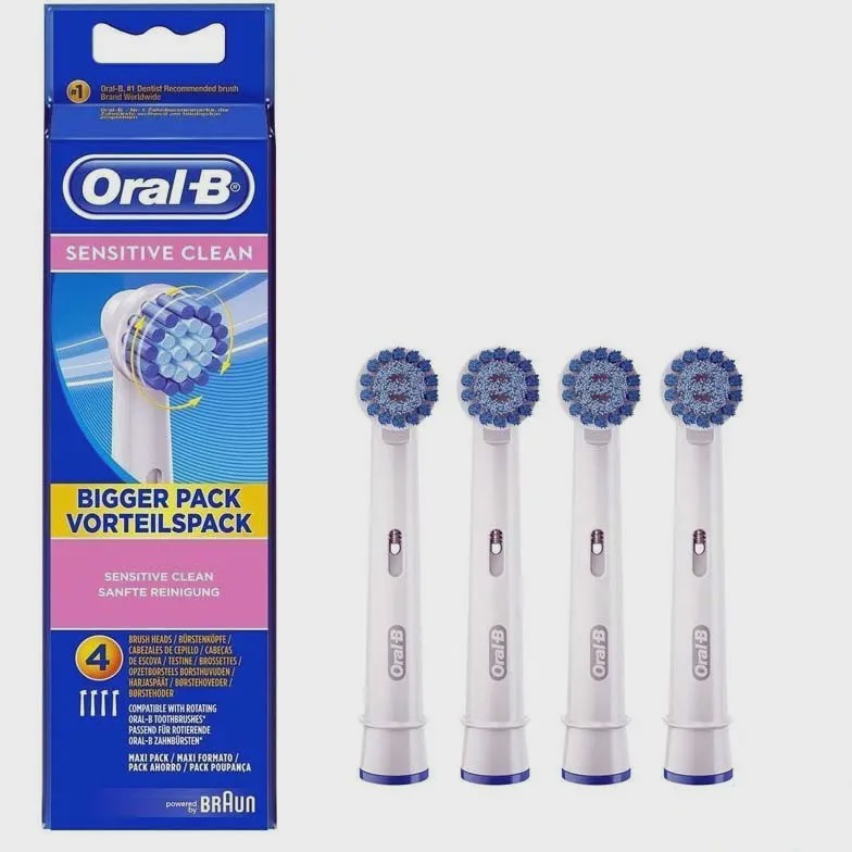 سری یدک مسواک برقی اورال بی 4 عددی Oral B Senstive Clean