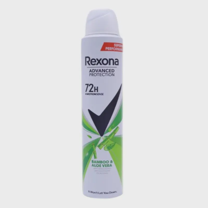 اسپری زنانه ضد تعریق 72 ساعته رکسونا مدل Bamboo Aloe Vera حجم 200 میلی لیتر