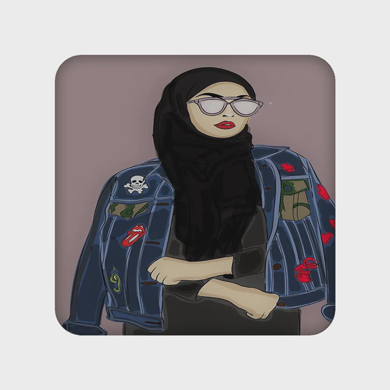زیرلیوانی طرح زن کد 1438