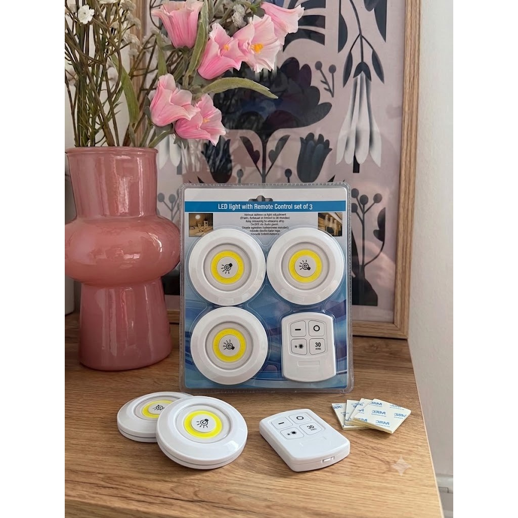 چراغ زیر کابینتی ریموت دار اورجینال 3in1 بسته 3 عددی