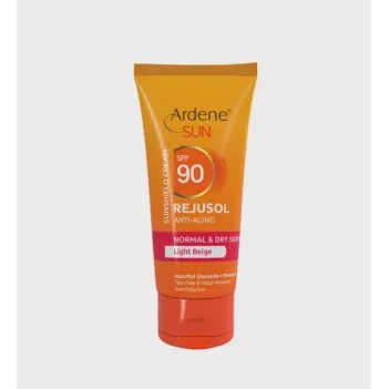 کرم ضد آفتاب رنگی و ضد چروک آردن سان SPF90 مدل Rejusol مناسب پوست معمولی و خشک حجم 50 میلی لیتر