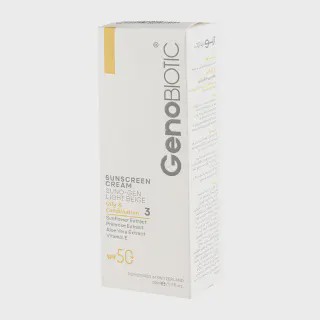 کرم ضد آفتاب رنگی ژنو بایوتیک با SPF50 مناسب پوست چرب و مختلط حجم 50 میلی لیتر