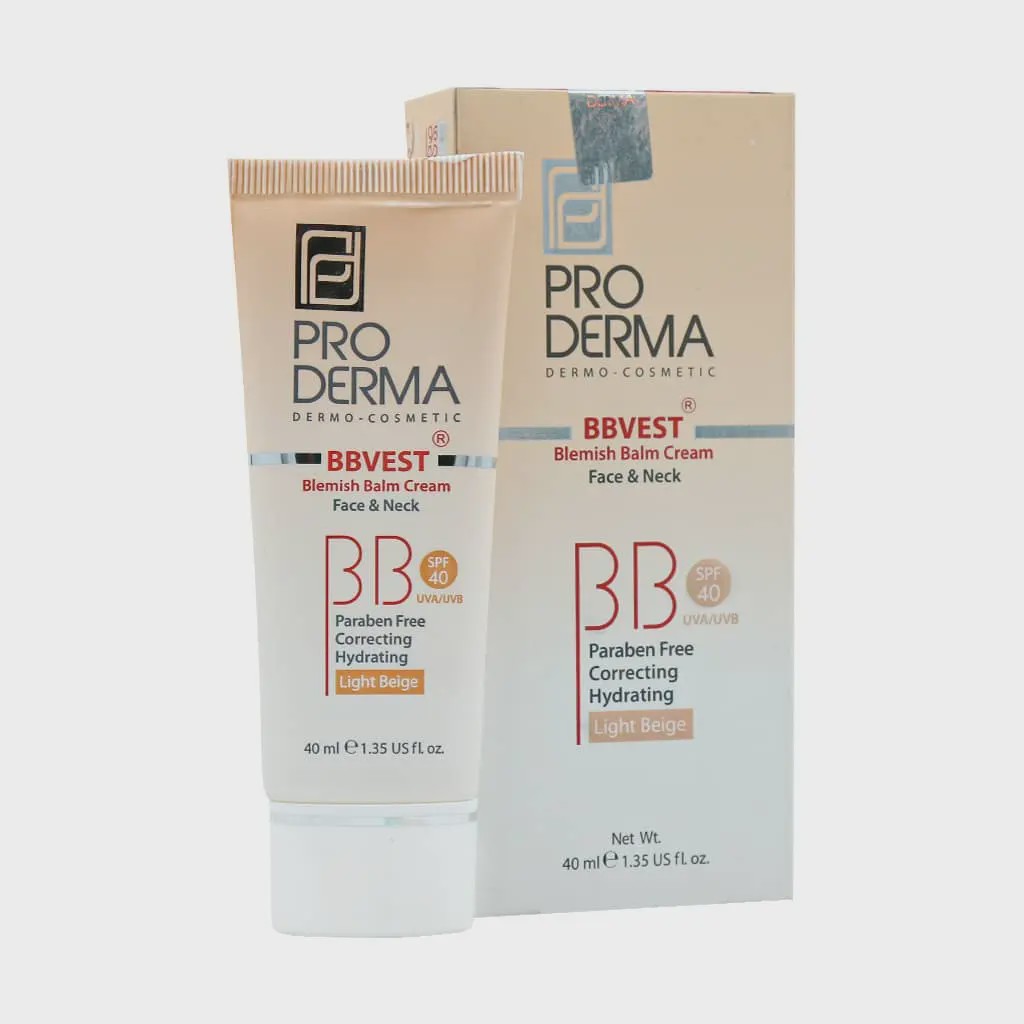 بی بی کرم SPF40 پرودرما مناسب پوست های چرب و جوشدار 40 میلی لیتر